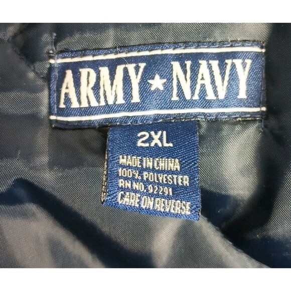 Army Navy Sateen Snow Parka 2XL Full Zip Fur Trim Hood Pockets Heavy Winter Snow - Picture 10 of 11